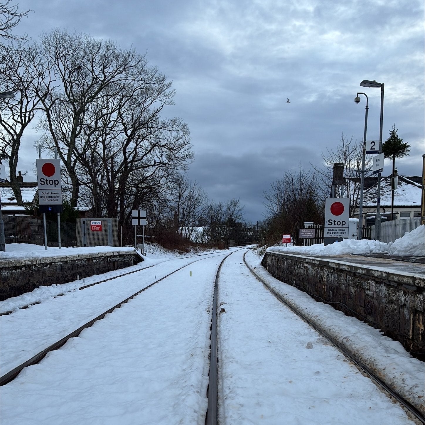 <p>Snow ahead: Brora station in northern Scotland on the line from Inverness to Wick and Thurso</p>