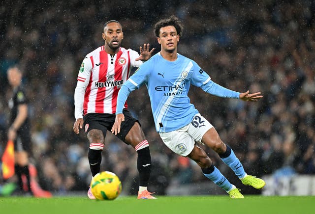 <p>Oscar Bobb could be set to leave Man City permanently this month</p>