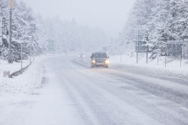 More snow is forecast for the weekend (Paul Campbell/PA)