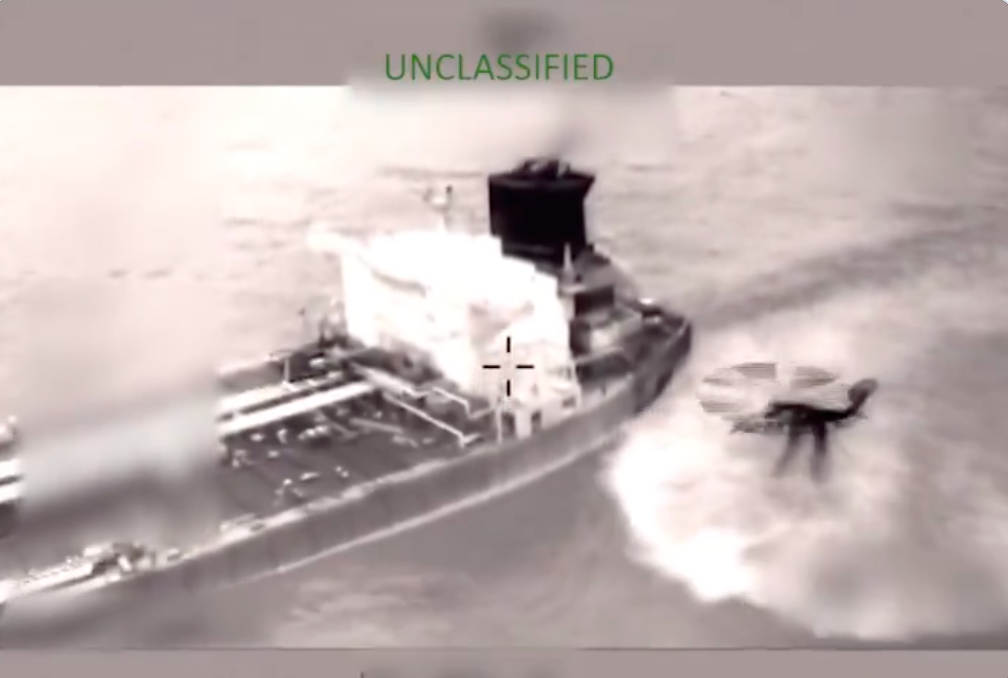 <p>US Marines and sailors from the USS Gerald R. Ford seized the Olina tanker early Friday morning</p>