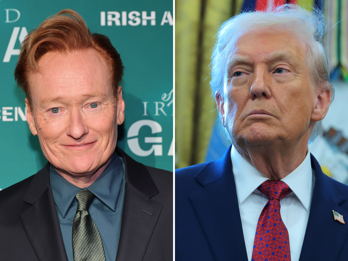 Conan O'Brien criticizes comics who 'just say F Trump all the time' | The  Independent