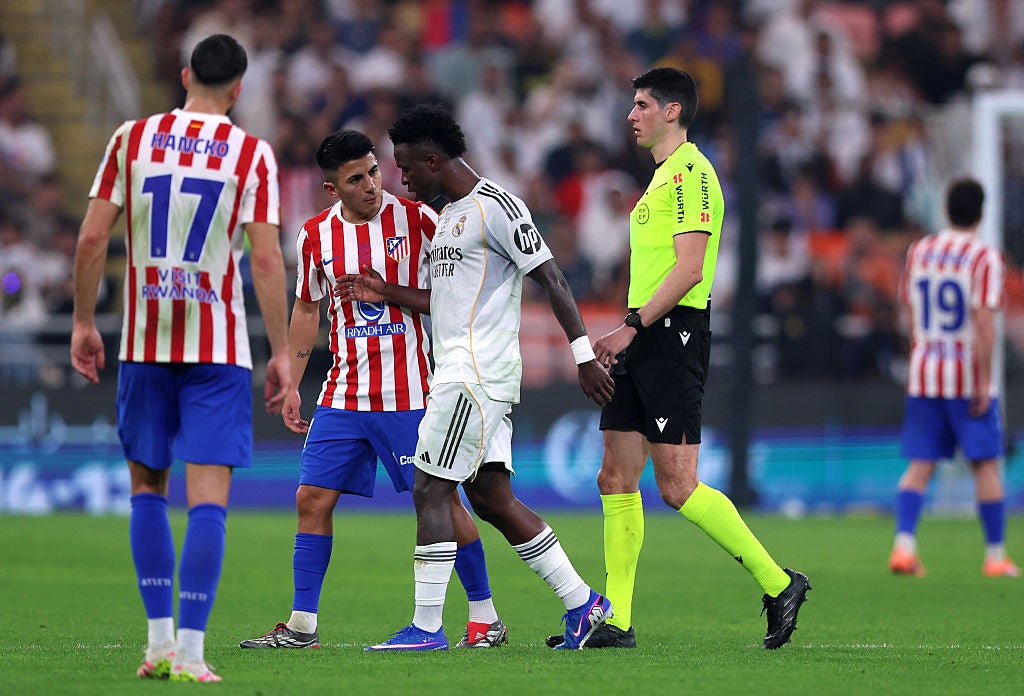Vinicius Jr goads Diego Simeone after heated Supercopa row