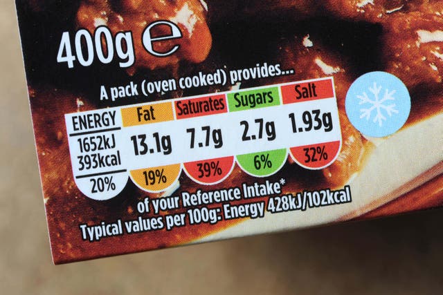 You can use the nutritional information on foods to check if you are eating too much (Alamy/PA)