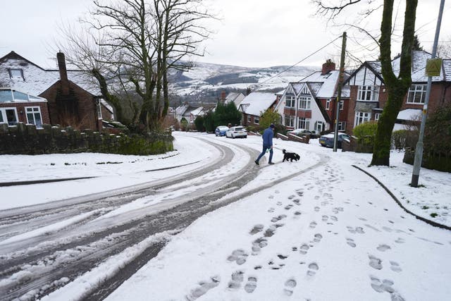 Heavy snow has fallen across parts of the country (Jacob King/PA)