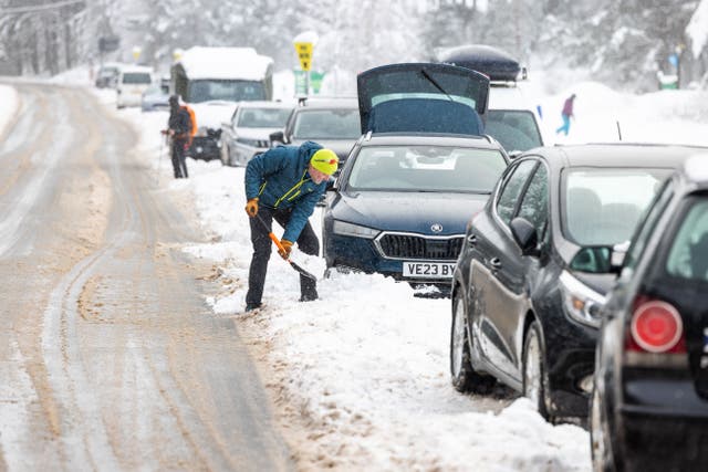 The north and north east of Scotland have already seen several days of snowfall, ice and sub-zero temperatures (Paul Campbell/PA)