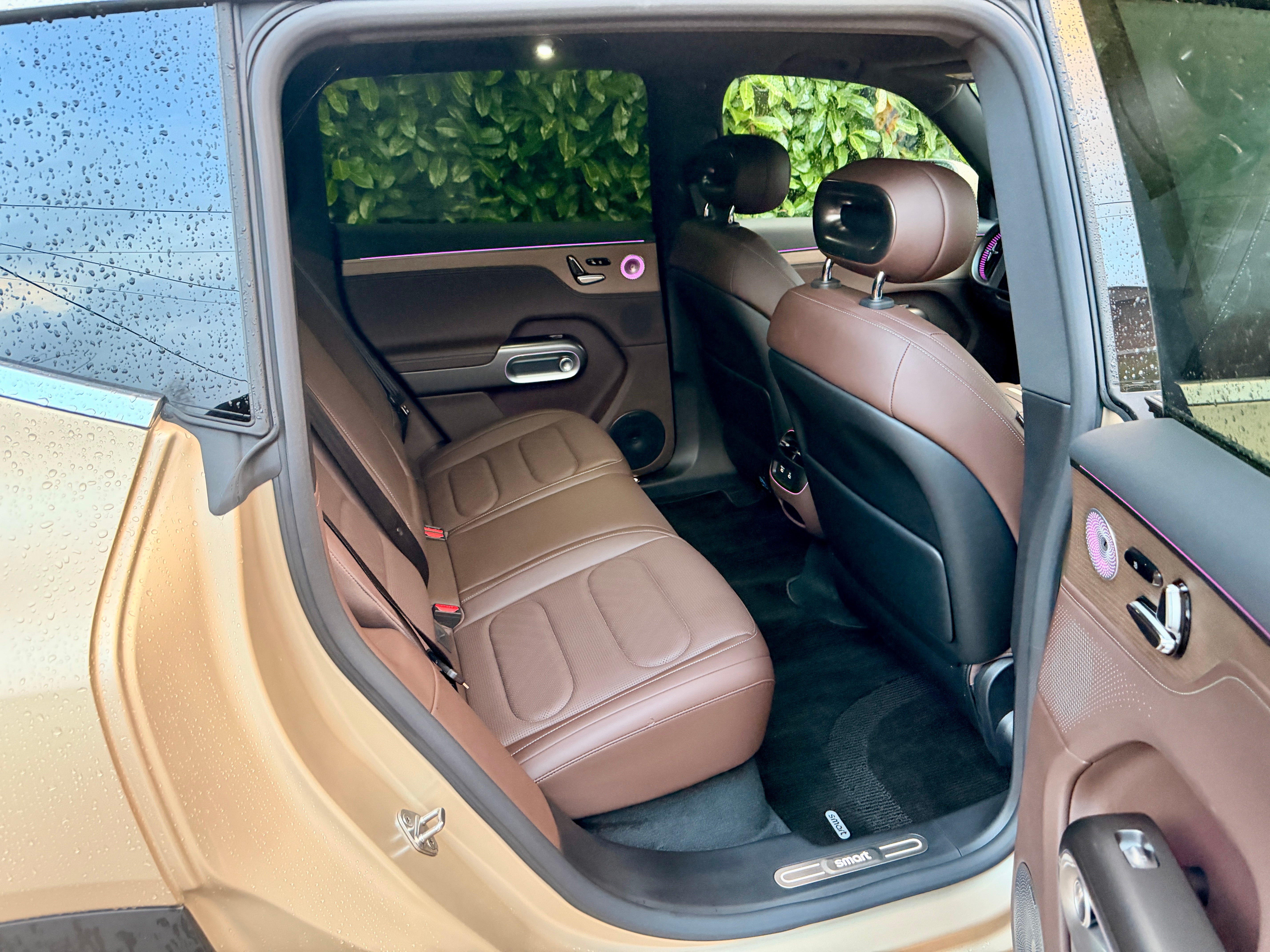 Rear space is good in the back of the Smart #5