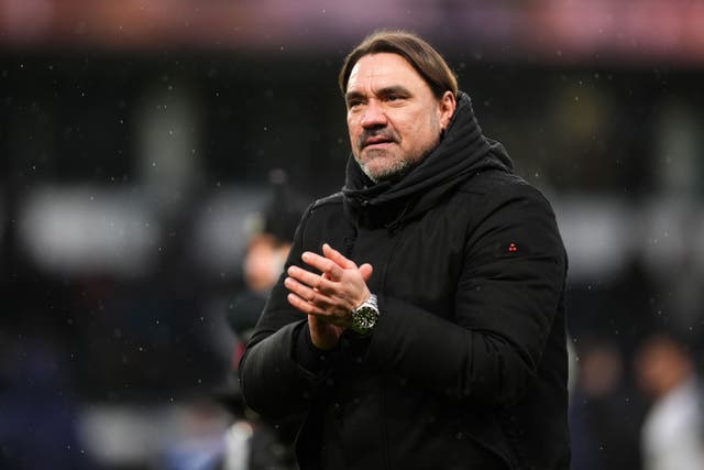 Leeds manager Daniel Farke saw his side hit back to beat Derby (Mike Egerton/PA).