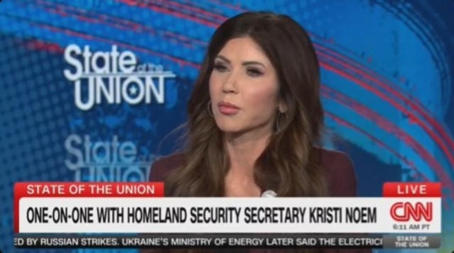 <p>Secretary Kristi Noem couldn't say why it was wrong for Democrats to prejudge the guilt of an ICE officer who shot and killed a woman in Minnesota when the administration was doing the same thing</p>