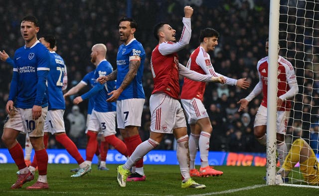 <p>Gabriel Martinelli scored a hat-trick for Arsenal</p>