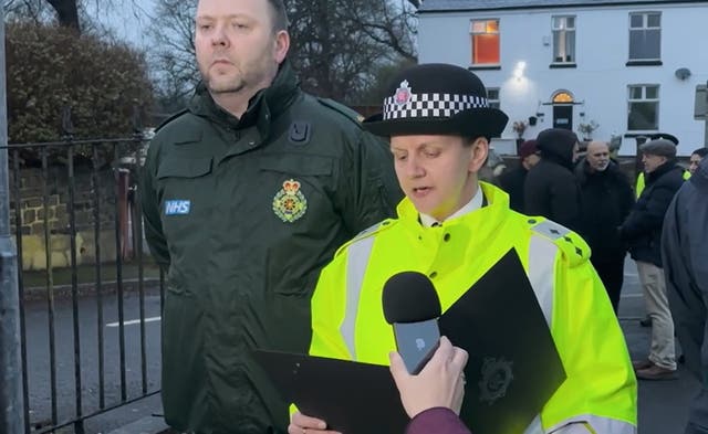 <p>Chief Inspector Helen McCormick from GMP issued a statement to the media on Sunday on the crash in Bolton</p>