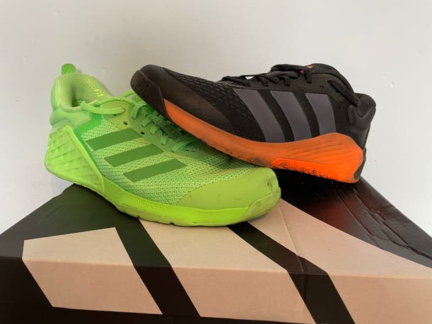 The Adidas dropset 4 (right) is much lighter and more nimble than its predecessor (left)