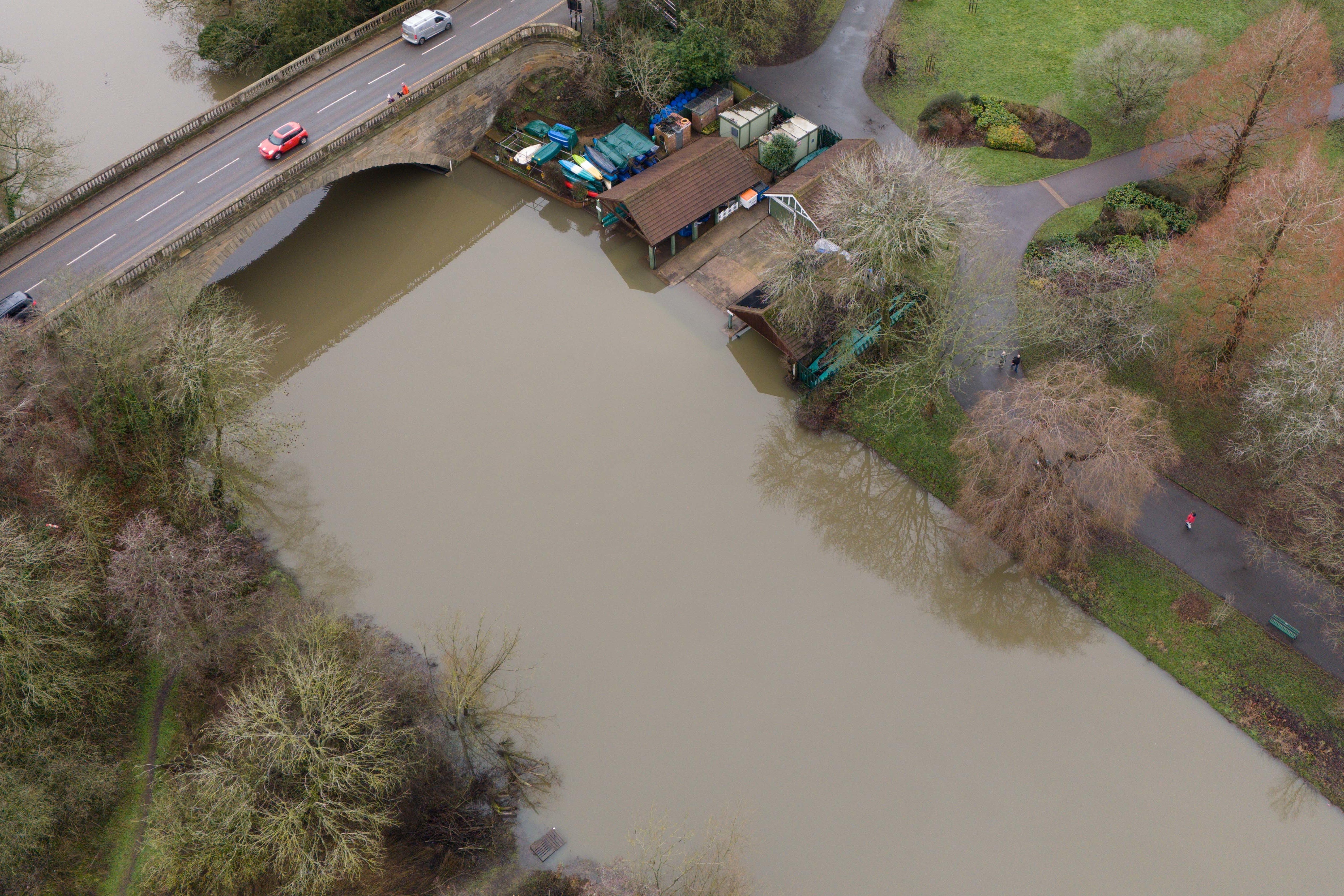 The aftermath of Storm Goretti led to flood warnings as a result of melting snow and heavy rain (Jacob King/PA)