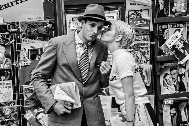 <p>Paying homage: Aubry Dullin and Zoey Deutch as Jean-Paul Belmondo and Jean Seberg in Richard Linklater’s ‘Nouvelle Vague’</p>