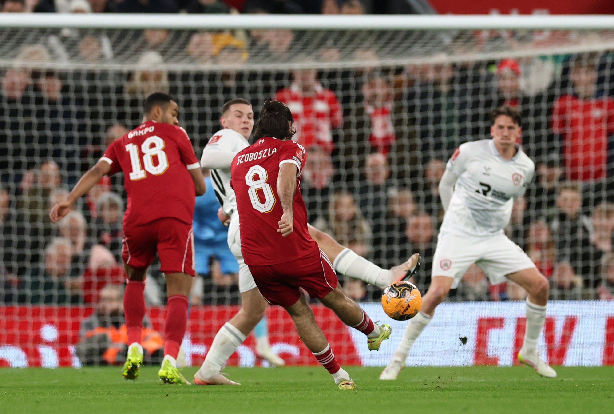 Dominik Szoboszlai scored a 30-yard screamer to give Liverpool the lead