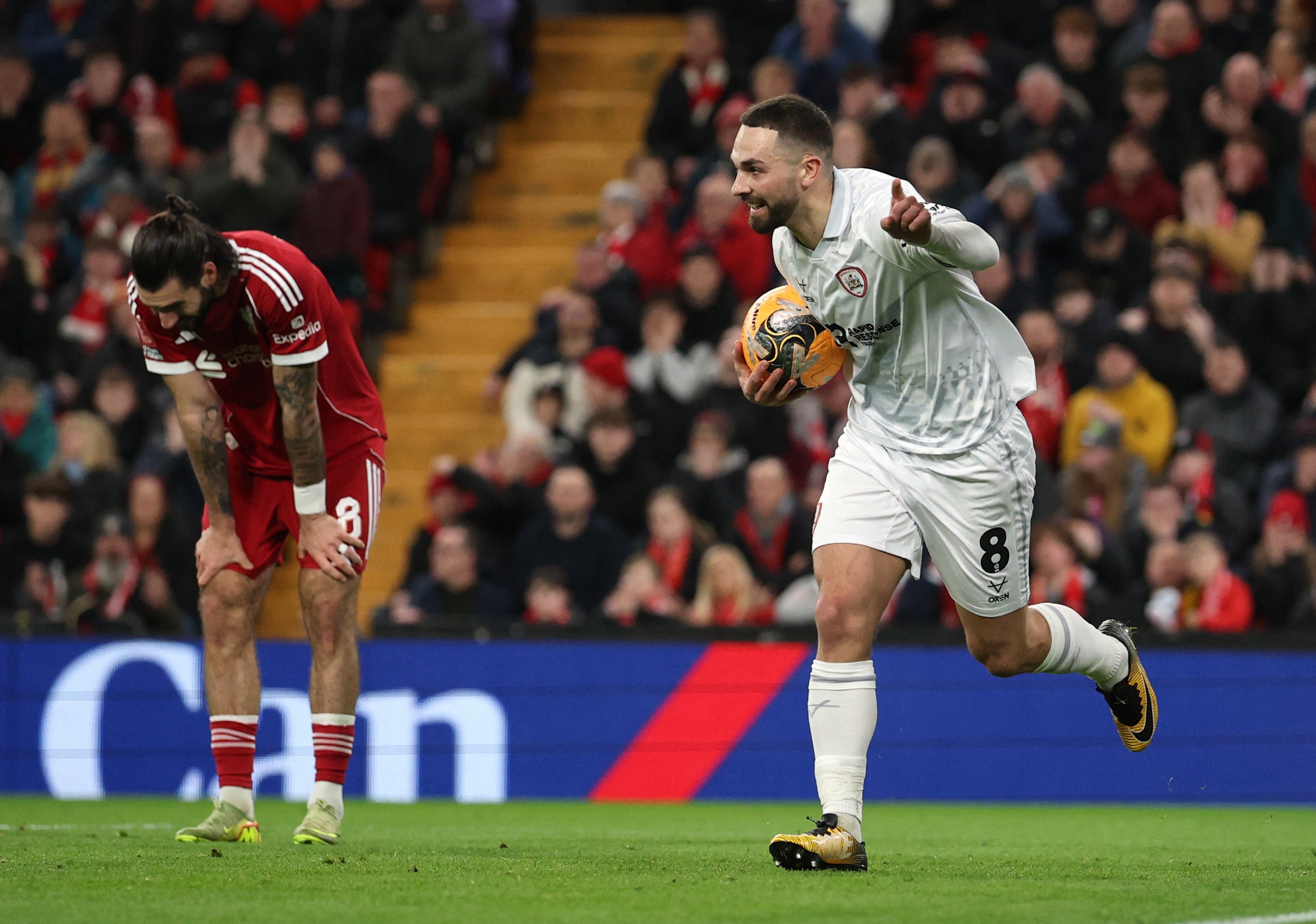 <p>Barnsley’s Adam Phillips  capitalised on the mistake to score</p>