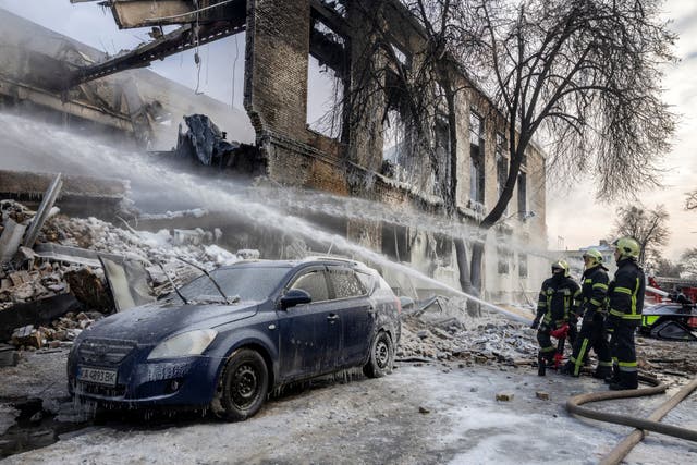 Drone Attack Aftermath - Kyiv