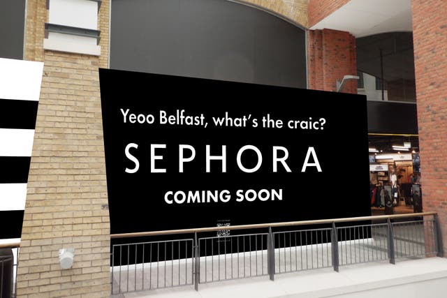 <p>Speculation has been growing since a hoarding sign with Sephora’s branding was erected in the Victoria Square shopping complex in Belfast in 2025</p>