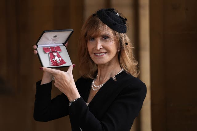 Jacqueline Weir (Jackie Bird) after being made a Member of the Order of the British Empire (MBE) by the Princess Royal (Andrew Matthews/PA)