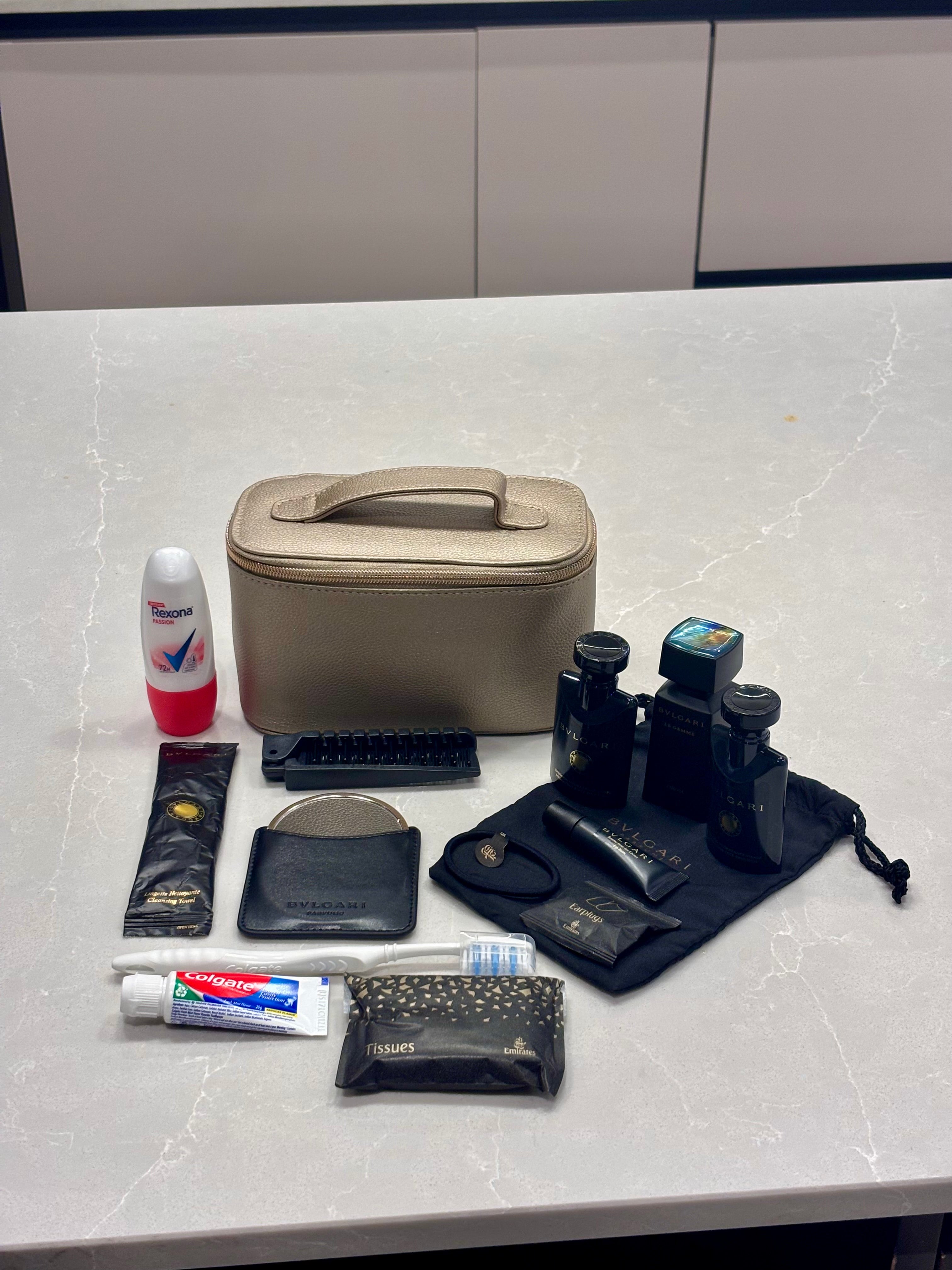 Emirates amenity kits feature frequently forgotten hair ties