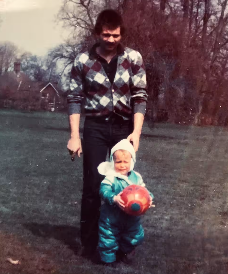 Gary Nunn with his dad