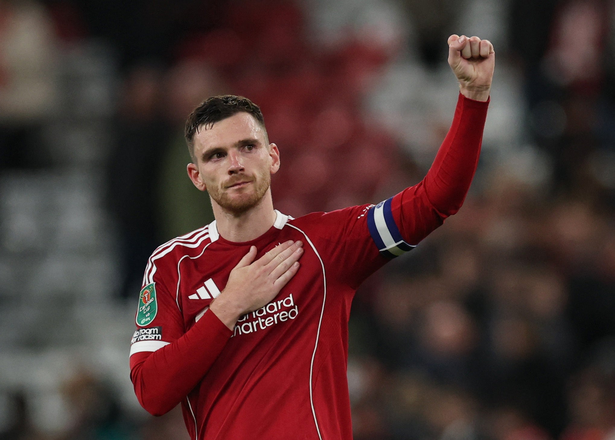 Andy Robertson throws doubt on Liverpool future but confirms new contract talks
