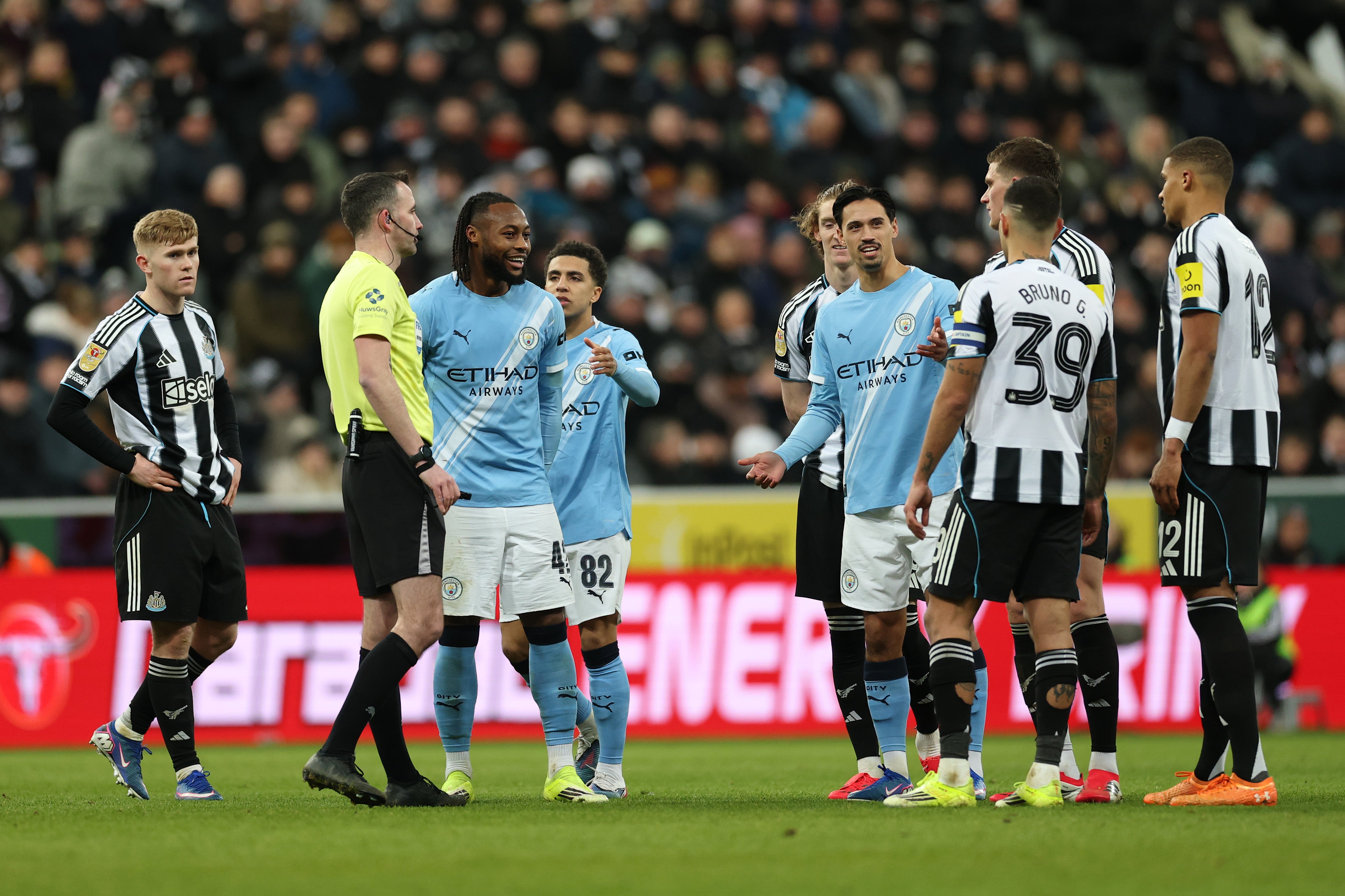 <p>Semenyo’s second goal of the evening was ruled out after a controversial VAR decision</p>