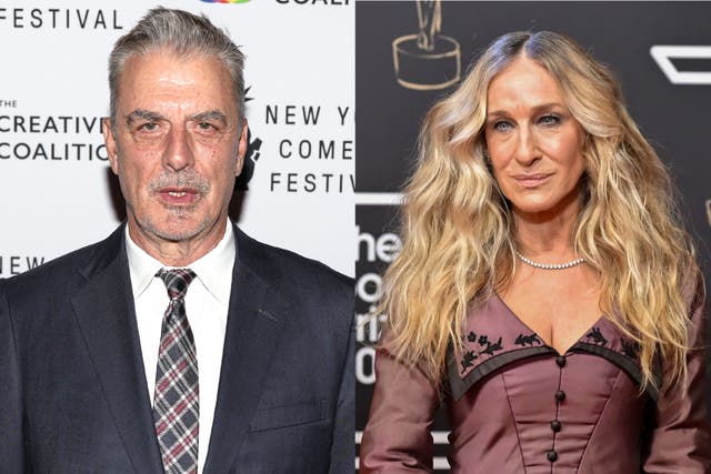 <p>Chris Noth respondió a un comentario en Instagram sobre el reciente premio Carol Burnett otorgado a su ex compañera de reparto</p>