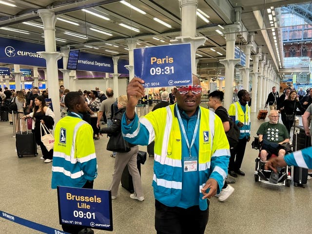 <p>Your carriage awaits: the start of the journey from St Pancras to Palermo</p>