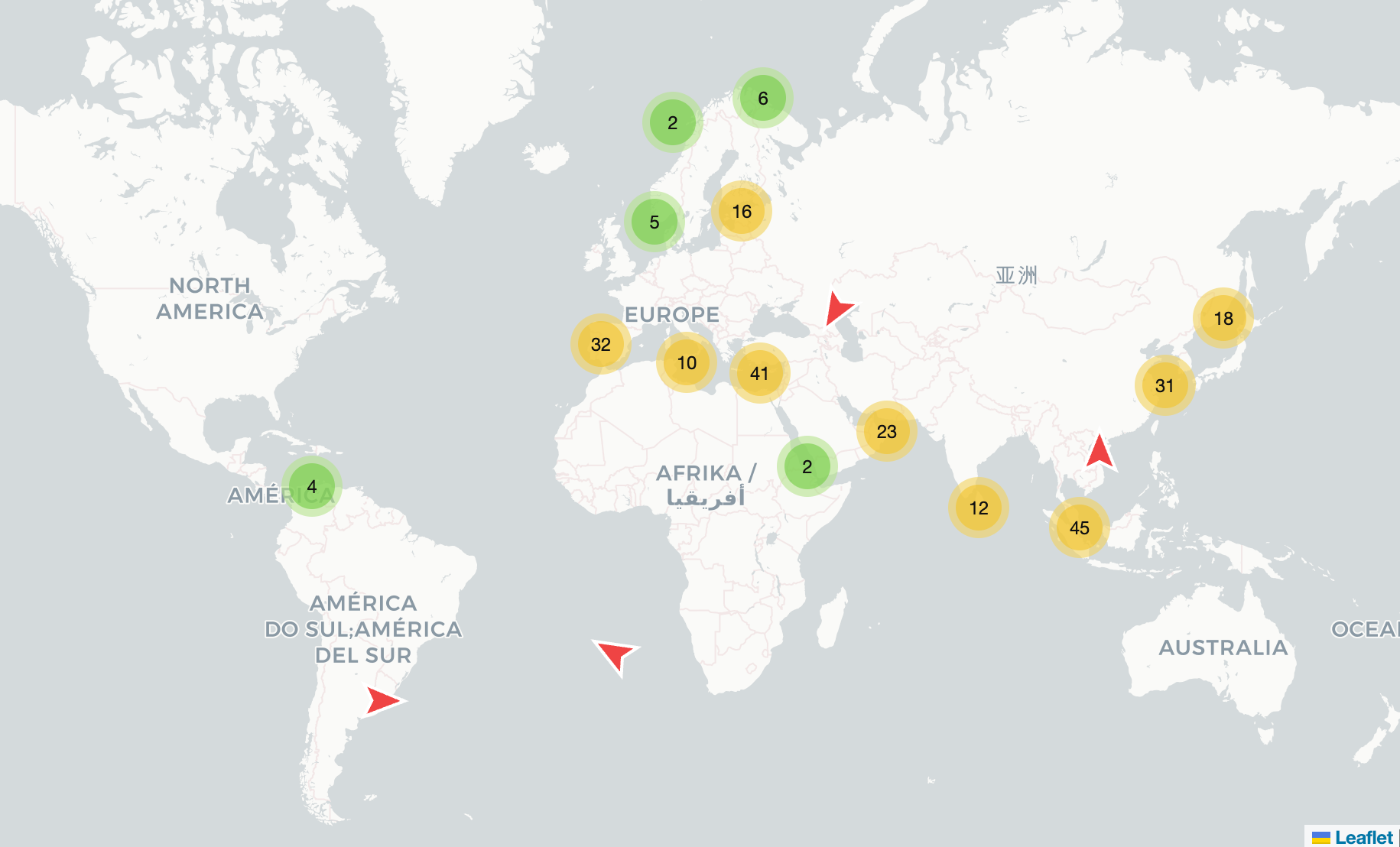 Shadow fleet tanker activity according to FleetLeaks