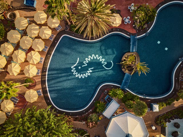 <p>Seaside Los Jameos Playa has a classic Canarian style</p>