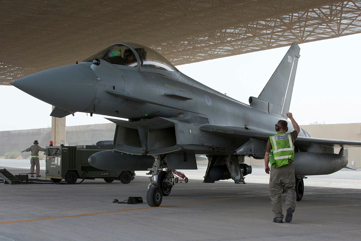 UK Typhoons at the Al Udeid base in Qatar