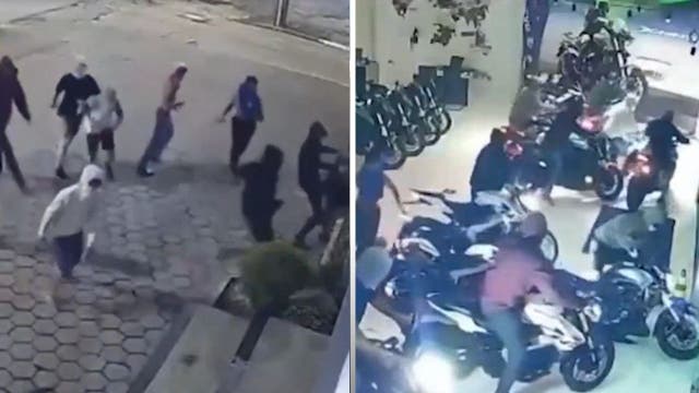 <p>Brazilian motorcycle raid</p>