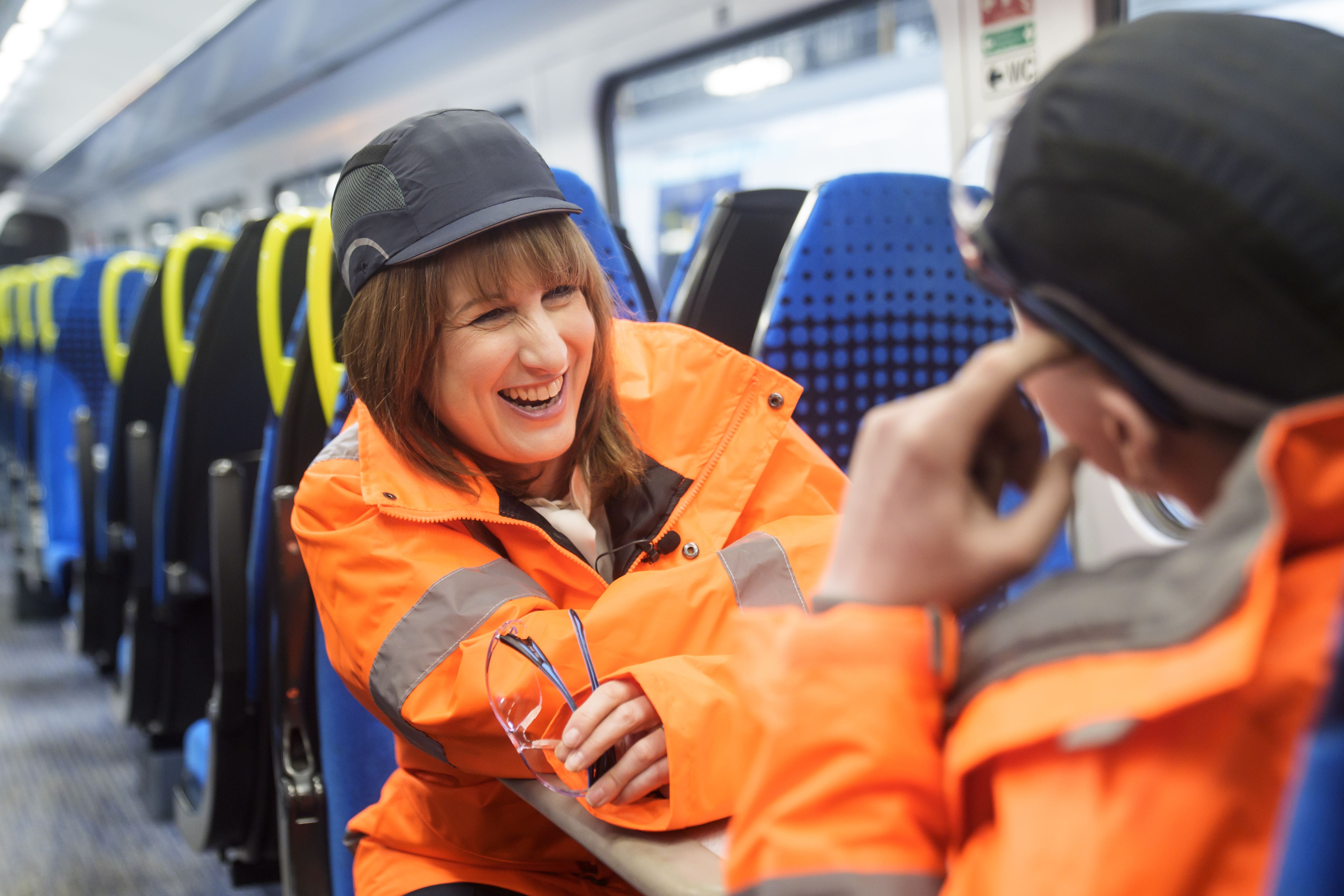 Chancellor of the Exchequer Rachel Reeves during a visit to Neville Hill TrainCare Depot (Danny Lawson/PA)
