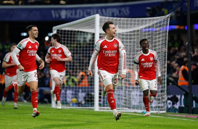 <p>Martin Zubimendi scored Arsenal’s second</p>