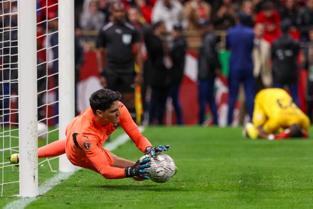 <p>Yassine Bounou saved two penalties in the shootout</p>