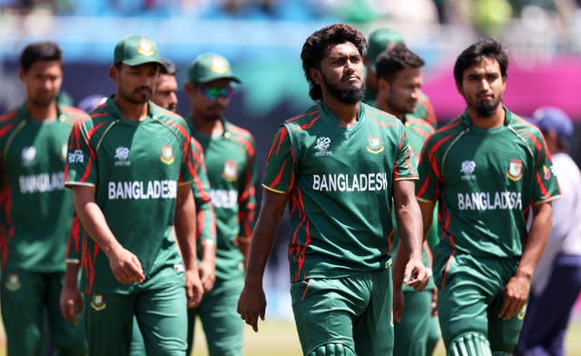 <p>File. Bangladesh players leave the field after their match against South Africa at the 2024 T20 Cricket World Cup</p>