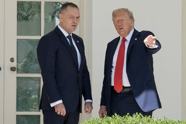 <p>US president Donald Trump and Polish president Karol Nawrocki</p>