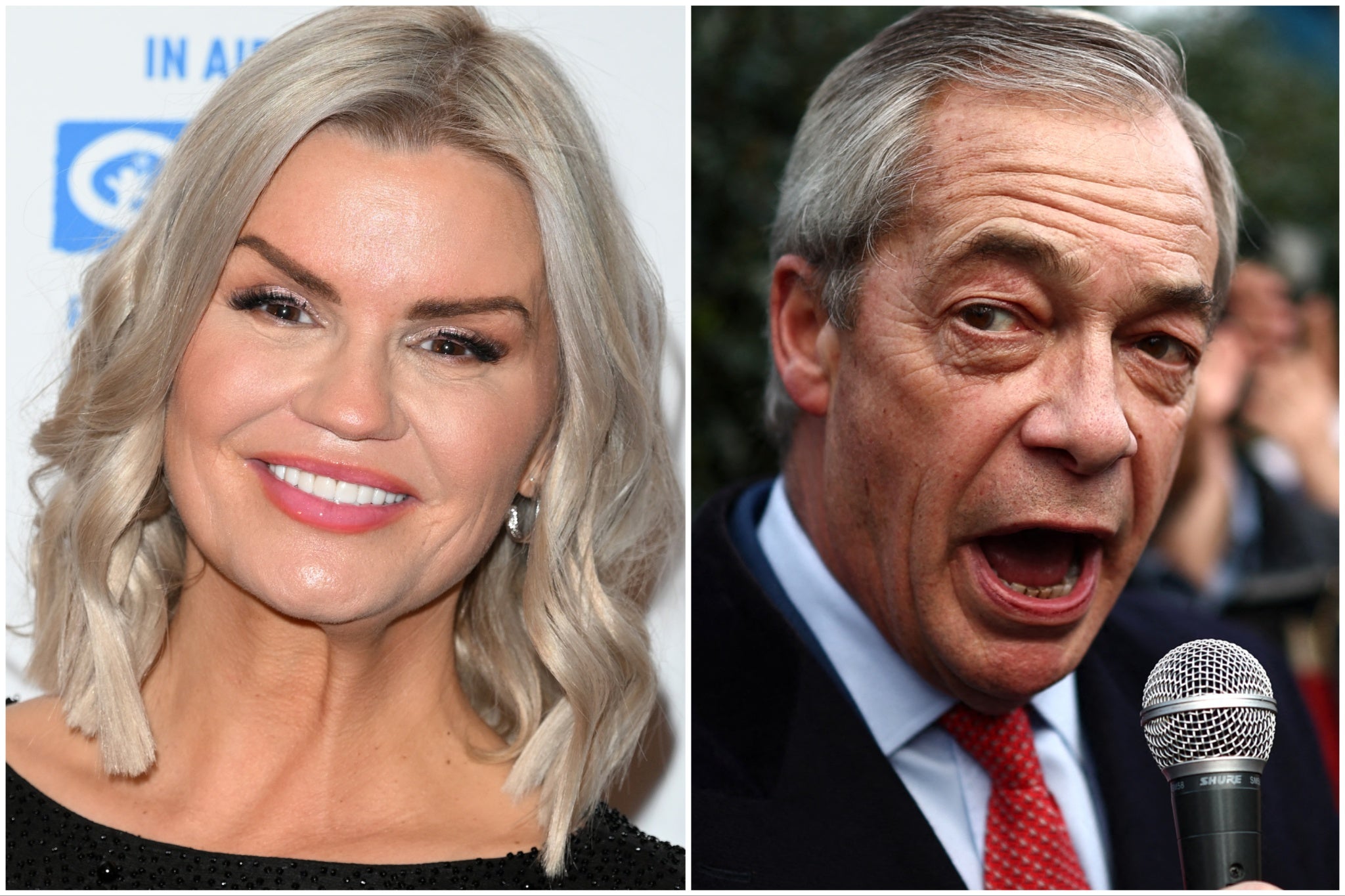 Kerry Katona claims she receives texts from Nigel Farage &lsquo;now and then&rsquo;
