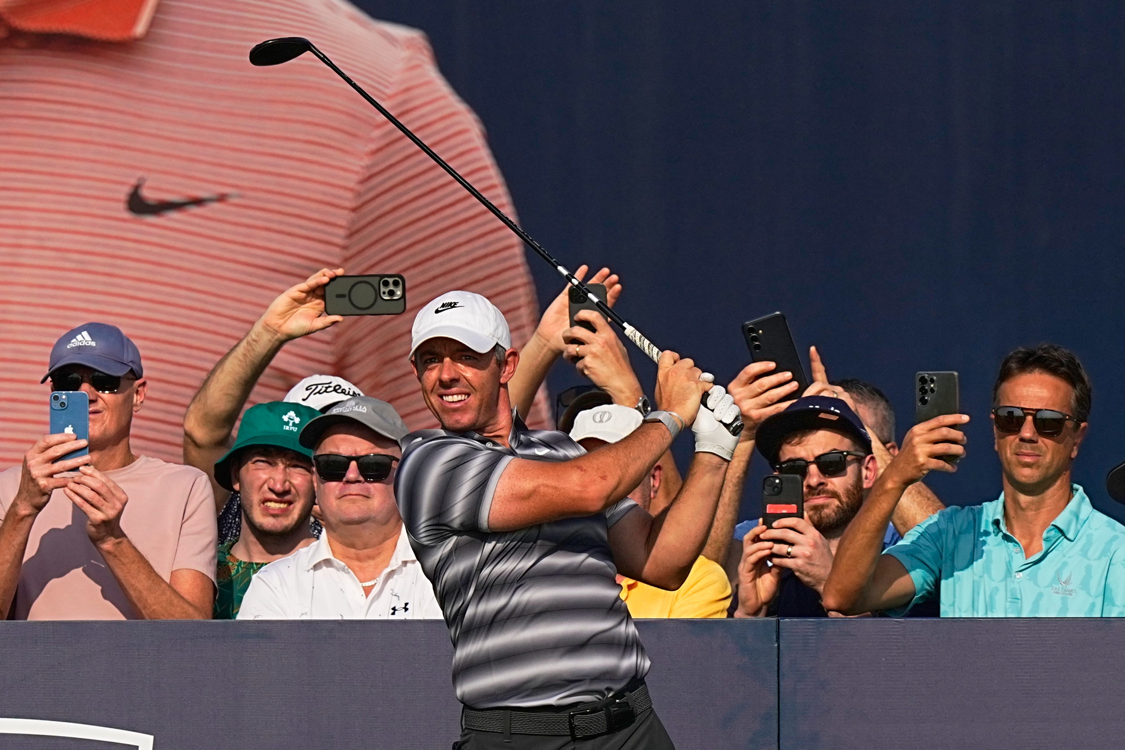 <p>Rory McIlroy leads after the opening round in Dubai</p>