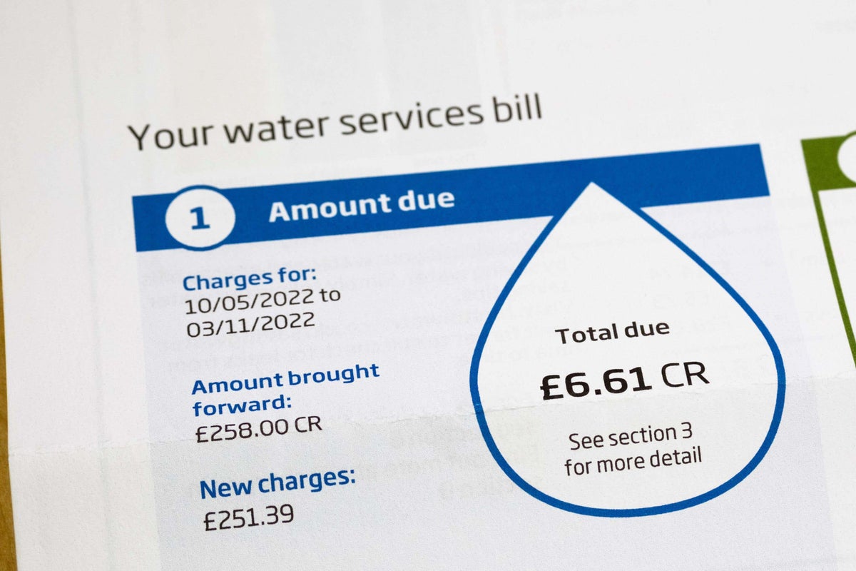 Full list of water bill increases across England and Wales
