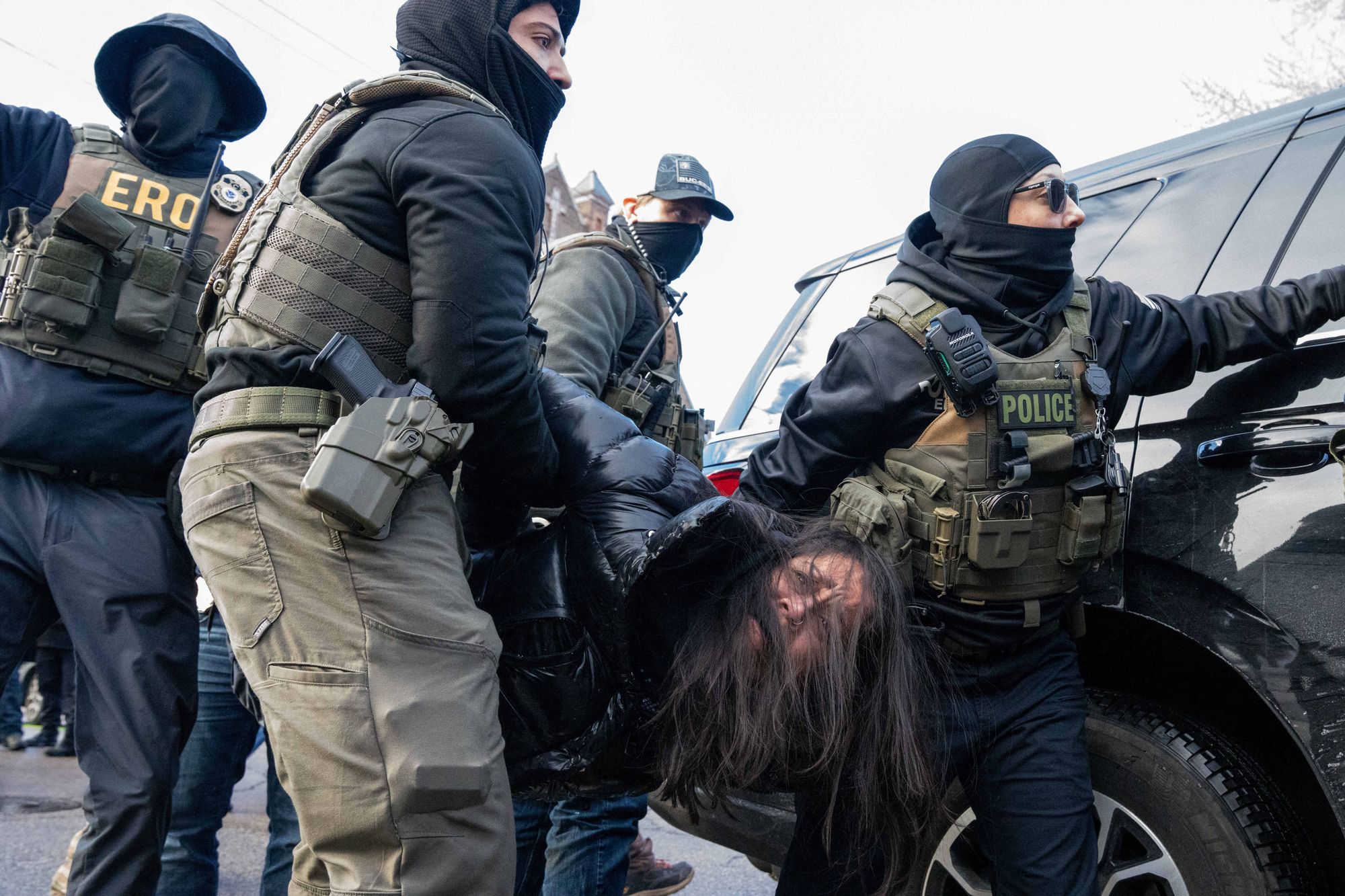 <p>The Trump administration has surged thousands of federal law enforcement officers for his mass deportation campaign, sparking protests across the country and violent scenes of arrests and use of force against demonstrators</p>