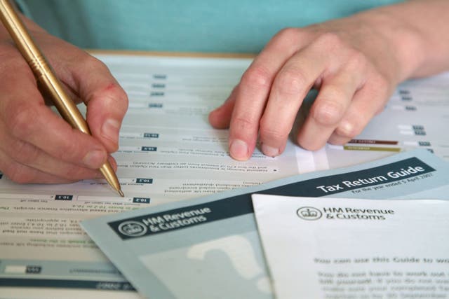 Those who miss the self-assessment deadline could face an initial late filing penalty of £100 (Alamy/PA)