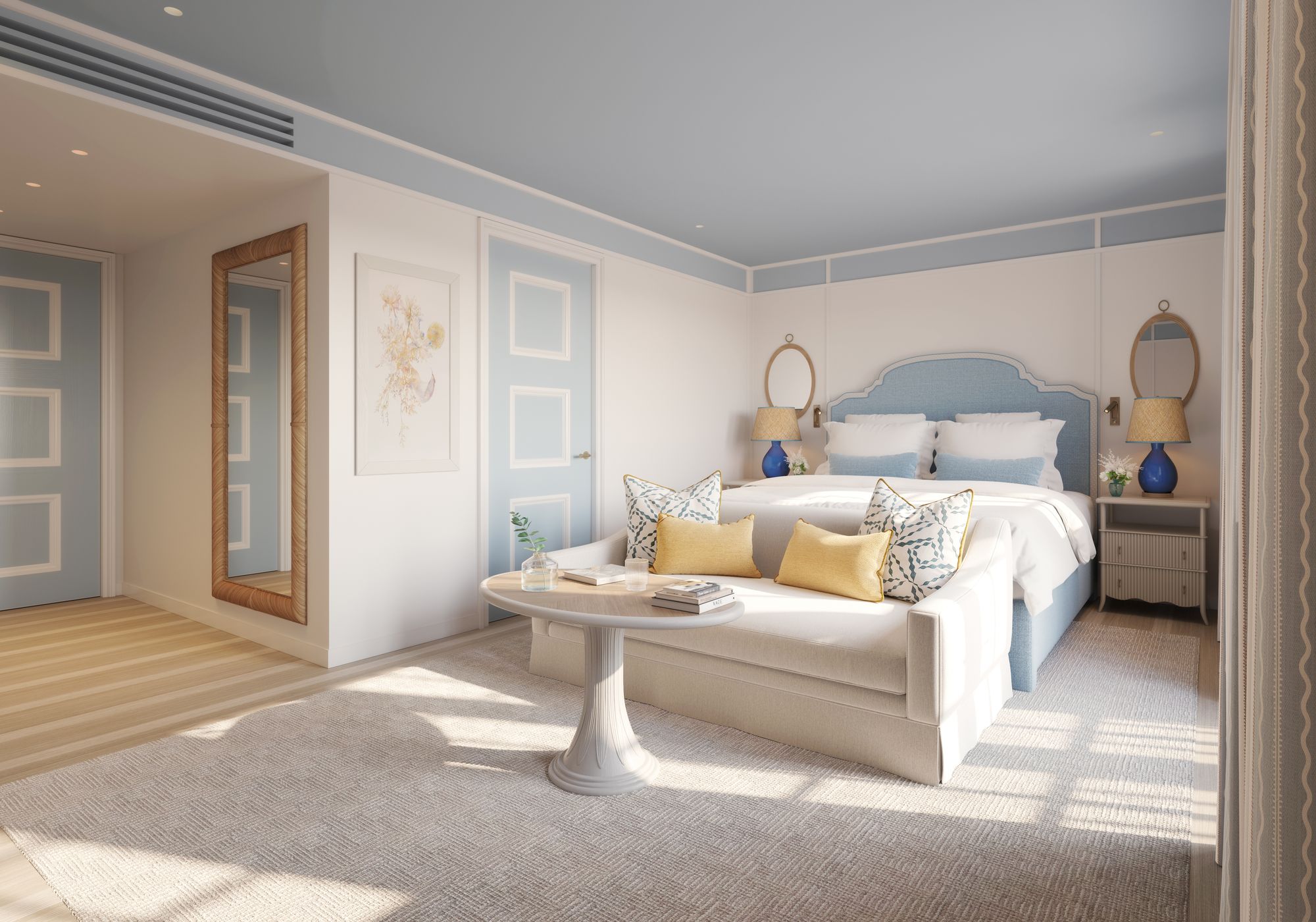 The Vineta Palm Beach hotel is opening in early 2026 with a pastel colour scheme