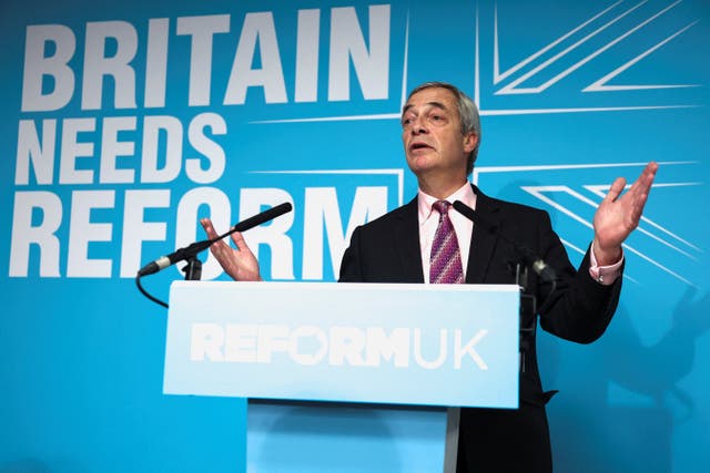<p>At the Reform UK conference on Thursday, Farage said, following Jenrick’s defection: ‘This is a big day in the realignment of the genuine centre-right of this country’</p>