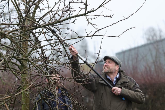 <p>Prince William, Prince of Wales visits a family run farm in Herefordshire.</p>