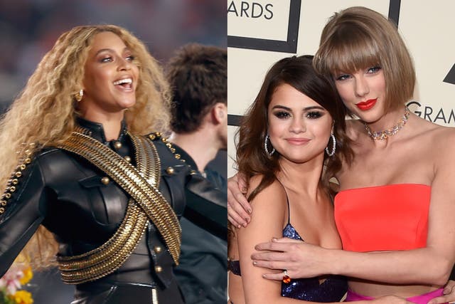 <p>Beyoncé, Selena Gomez and Taylor Swift were responsible for some of the radio hits and cultural hot topic moments that made up 2016. Now, the year is making a comeback on social media</p>