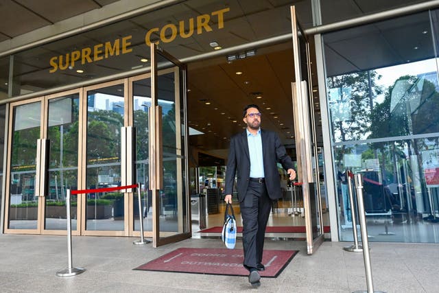 <p>Pritam Singh, secretary general of the Singaporean opposition Workers’ Party, leaves the Supreme Court during an appeals hearing against his conviction and sentence for lying to a Committee of Privileges (COP) parliamentary hearing in Singapore on 4 November 2025</p>