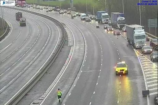 <p>A woman has died following an incident on the M6 near Haydock</p>