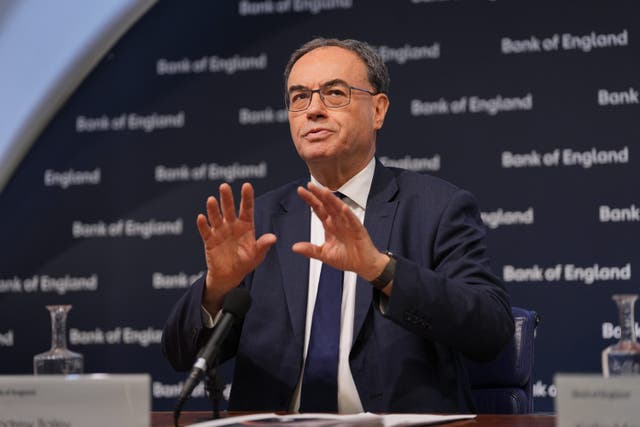 Andrew Bailey has signed a statement of support for US Federal Reserve chairman Jerome Powell (Yui Mok/PA)