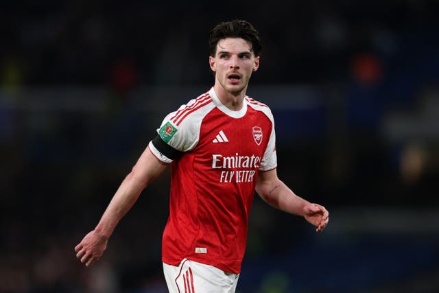 <p>Declan Rice was involved in a heated exchange with an Arsenal coach on Wednesday</p>